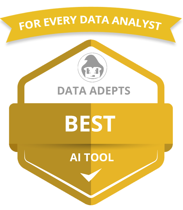 DataAdepts' winnner in Top 10 AI tools for every data analyst